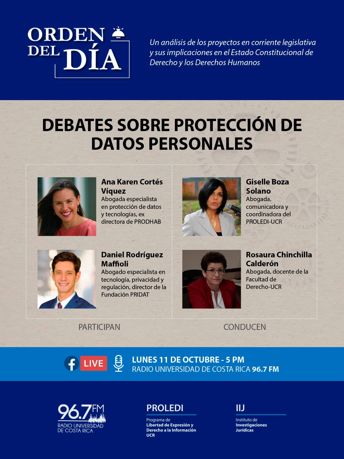 Orden del Día_Debate sobre protección de datos